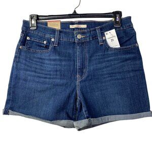 LEVIS HYPERSOFT MID RISE denim‎ SHORTS 12/31 NEW WITH TAG